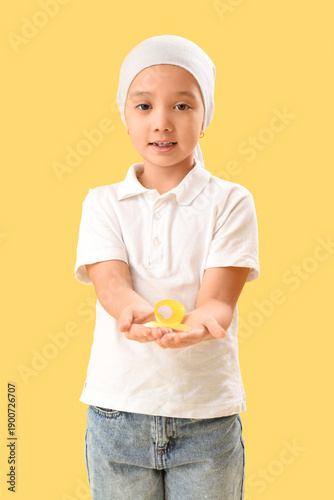 Cute little Asian girl afte...