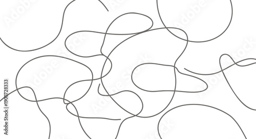 Black scribbles, tangled lines, abstract vector illustration, scribble art, doodle design element, for background or texture, Isolated on transparent background, png
