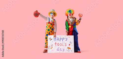 Funny little children in cl...