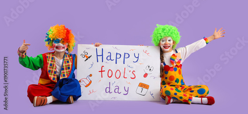 Funny little children in cl...