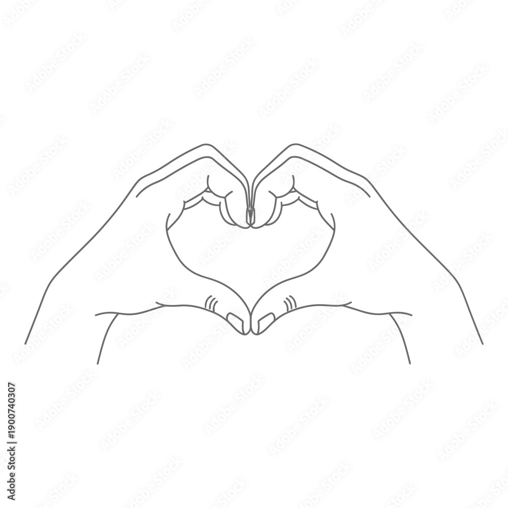 Fototapeta premium Hands forming a heart shape