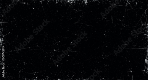 Dark grunge texture pattern design with scratched distressed black surface and vintage worn background style