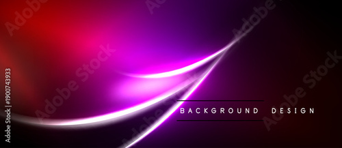 Vibrant abstract background. Smooth curves, glowing lines, dark shades create dynamic visual effect. Modern design element.