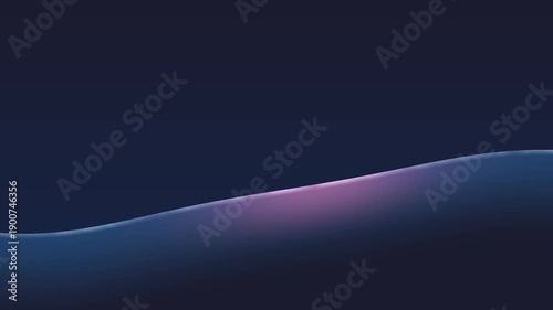 A minimalist digital abstract with smooth flowing curves and gradient lighting