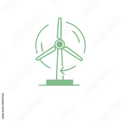 wind turbine isolated on white