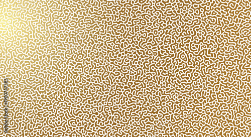Abstract gold squiggle pattern background with organic maze-like shapes