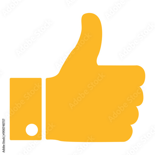 Yellow Thumbs Up Icon