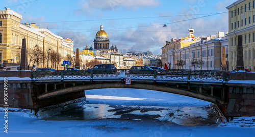 Tablou pe pânză Potseluev Bridge, Saint Petersburg, Russia