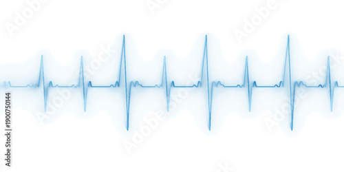 Blue heartbeat line on a medical monitor background
