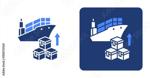 Export icon, with contrast background.