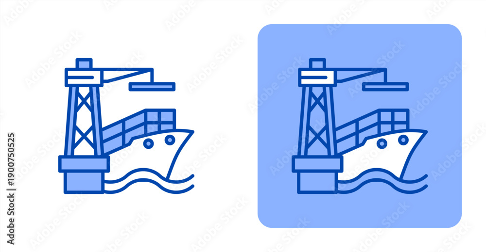 Fototapeta premium Port icon, with contrast background.