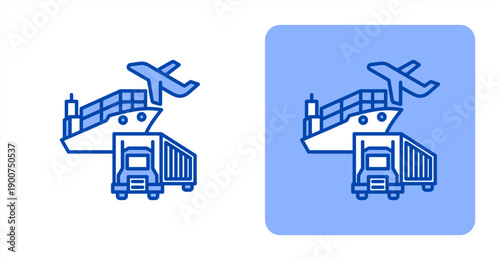 Transportation icon, with contrast background.