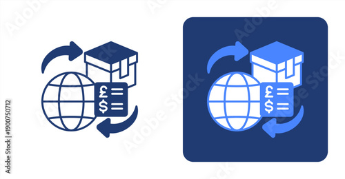 Trade icon, with contrast background.