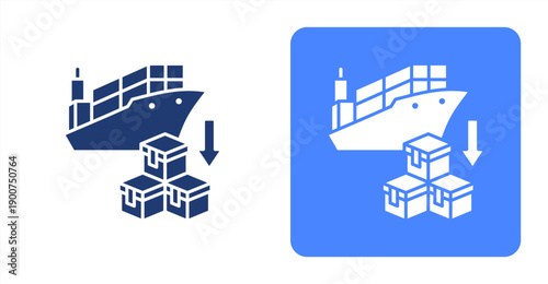 Import icon, with contrast background.