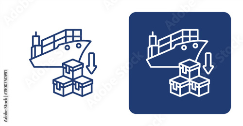 Import icon, with contrast background.