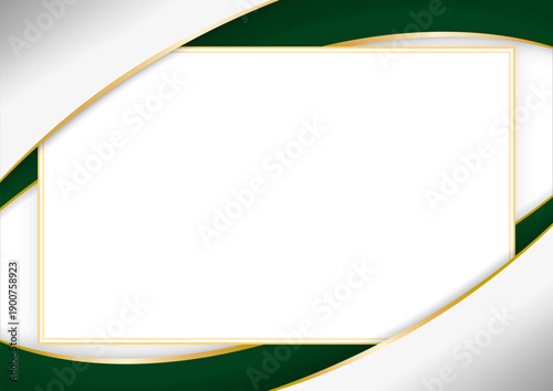 horizontal frame and border with Pakistani flag