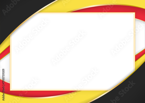 horizontal frame and border with Belgian flag