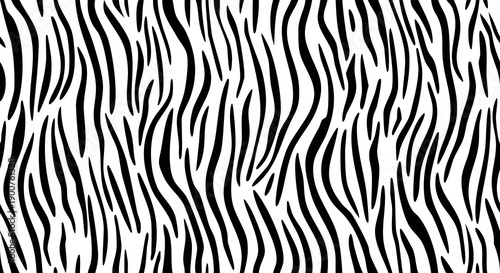 Classic Black and White Zebra Stripe Pattern Design