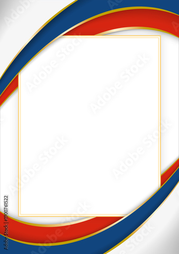 vertical frame and border with Czech flag