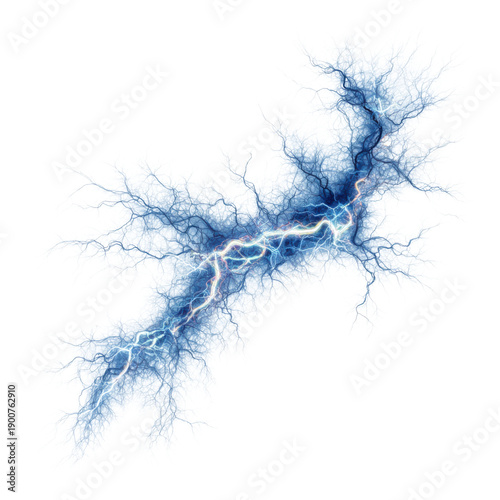 A glowing blue network of veins on a black background