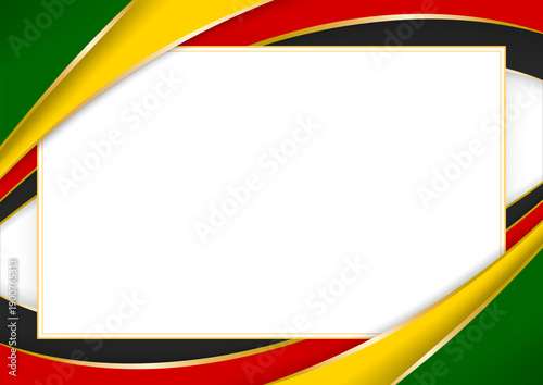 horizontal frame and border with Zimbabwean flag