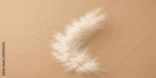 Feather duster isolated on white background soft and fluffy closeup with natural texture