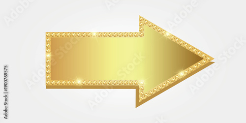 Shiny arrow frame with lights