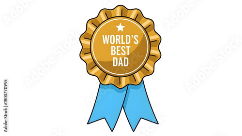 World's best dad award ribbon