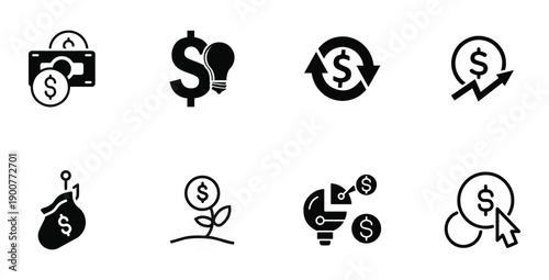 Finance And Business Idea Icon Set