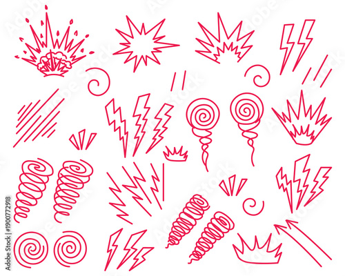 
Comic Style Action Graphic Elements