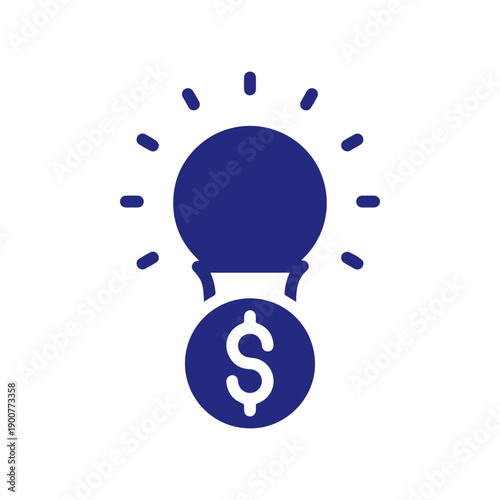 Finance Idea Light Bulb Dollar Icon
