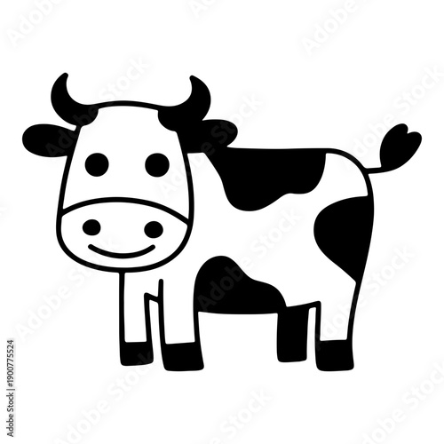 Cute Spotted Cow Illustration