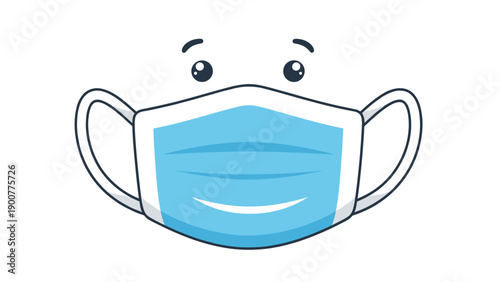 Face Mask with Smiling Eyes.