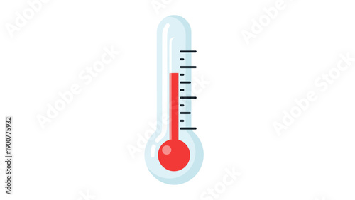 Thermometer with red temperature gauge.