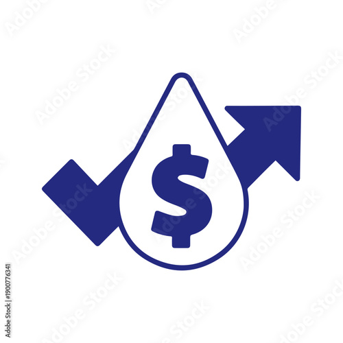 Oil Price Increase Crisis Vector Icon
