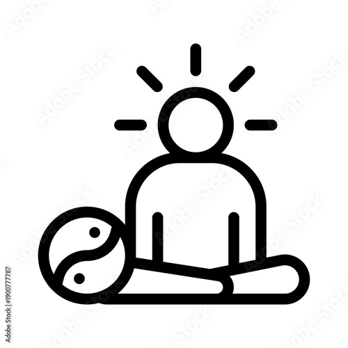 meditation line icon