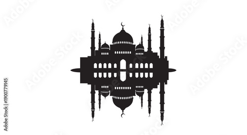 Ramadan Mosque Silhouette Emblem Icon