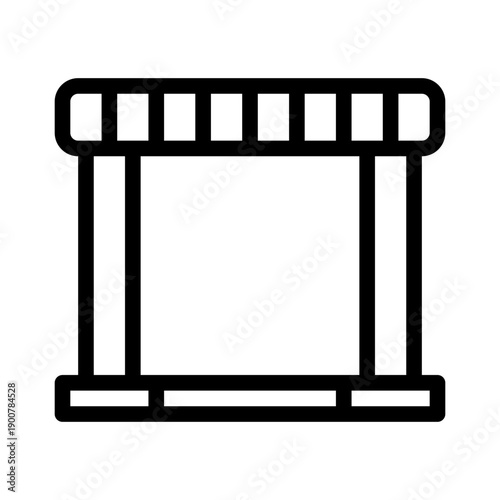 hurdles line icon