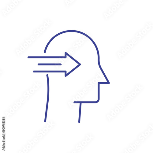 Human Mind Concept Line Icon