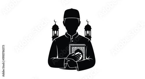Ramadan Prayer Silhouette Sticker