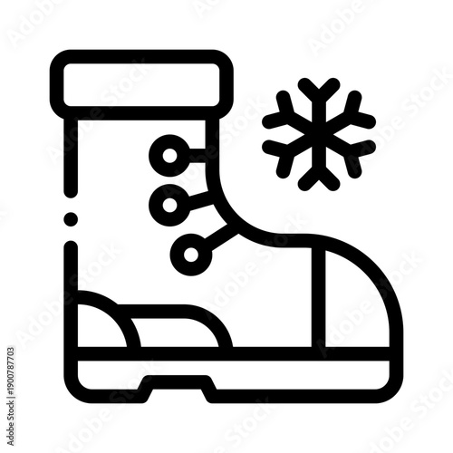 winterboots line icon