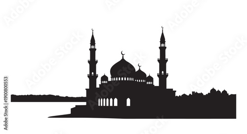 Ramadan Icon Silhouette of Prostration and Dua