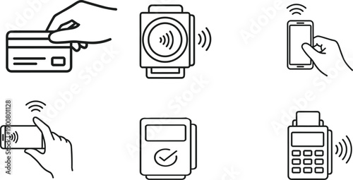 Tap to pay with credit card near pos machine contactless mobile payment transaction