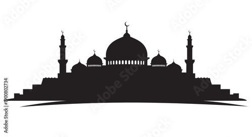 Elderly Muslims Praying in Ramadan Line