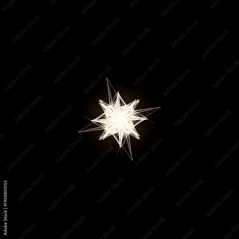 Fototapeta premium Sparkling firework exploding in the dark