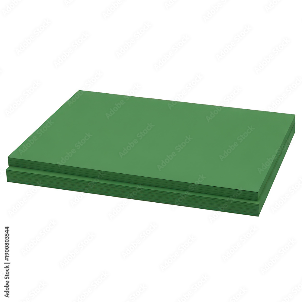 custom made wallpaper toronto digitalStack of green paper sheets or cards, 3d rendering, isolated on transparent background