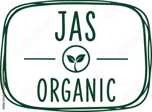 JAS Organic Certification Logo Vector – Japanese Agriculture Standard Eco Label for Organic Products