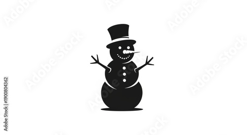 Silhouette of a snowman