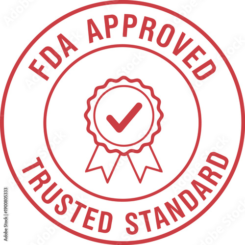 FDA Approved Trusted Standard Red Seal Badge for Medical Product Certification and Compliance