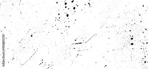 Grunge Ink Splatter Texture Background, Distressed Black and White Abstract Noise Overlay with Scratches, Dust and Paint Stains for Posters, Banners and Design	